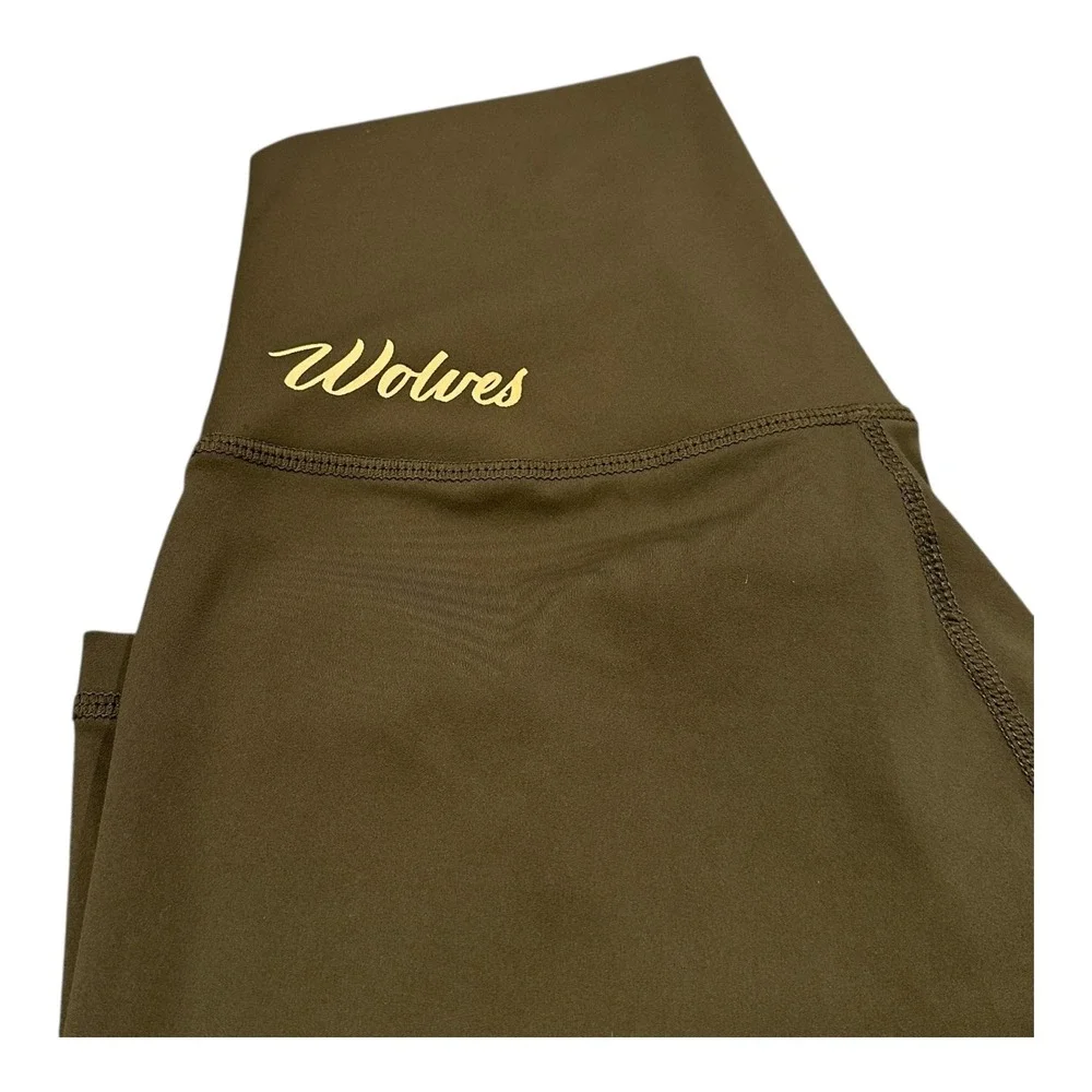 SHE Olive Green Leggings Wolf Logo Small Limited Edition #340 of 500 Athleisure - Picture 15 of 16